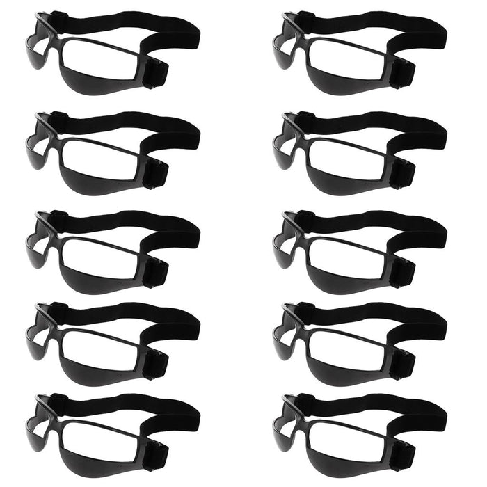 Crofta 10-Piece Anti Down Basketball Glasses Sports Eyewear Training Supplies Black