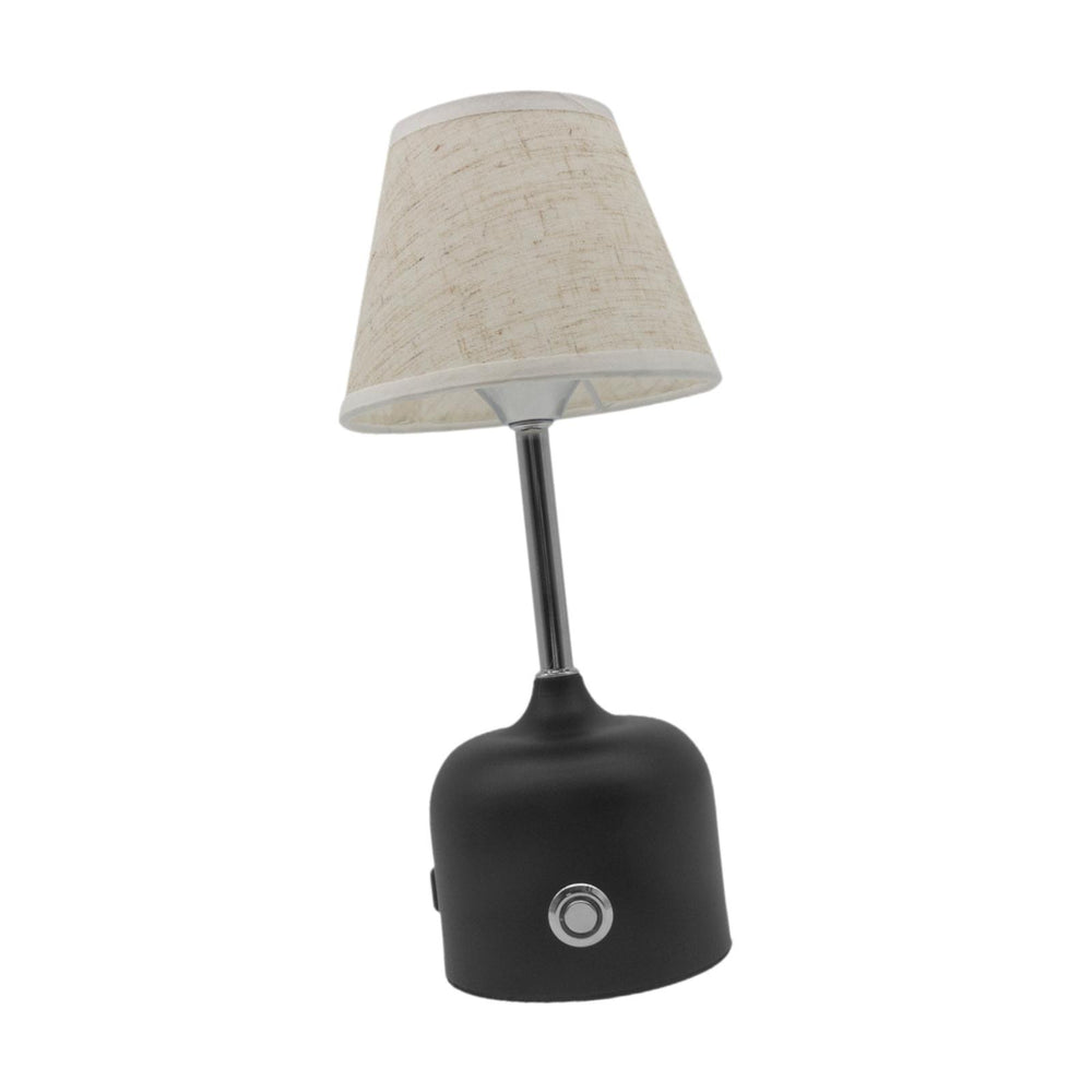 Crofta Touch Table Lamp Home Decoration Practical Bedside Lamp for Hotel Bar Office Black Base