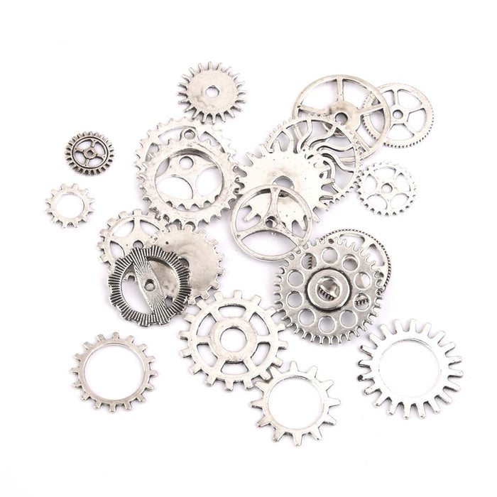 20pcs Steampunk Gears Pendant Necklace Findings Tibet  silver charm pendants