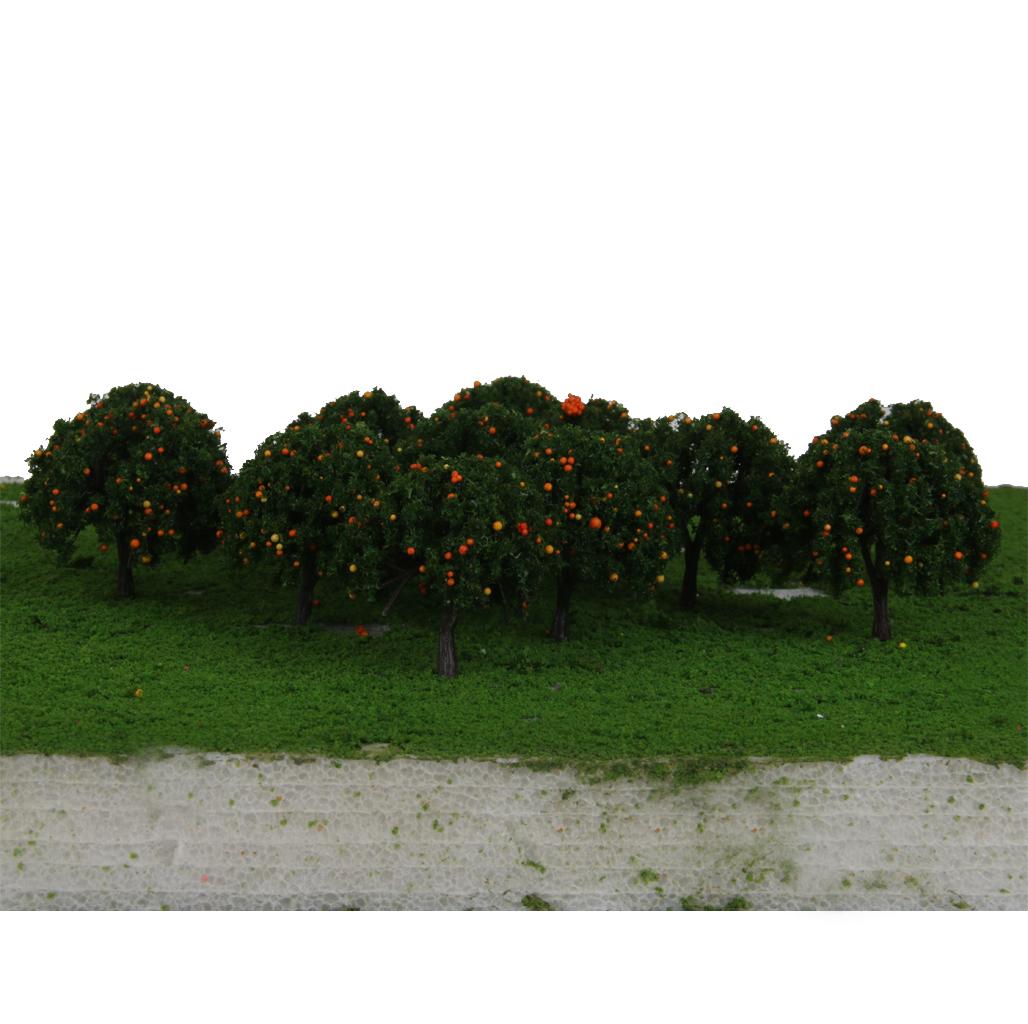 20pcs Model Orange Fruit Trees Train Railway Layout Scale 1/100 6CM