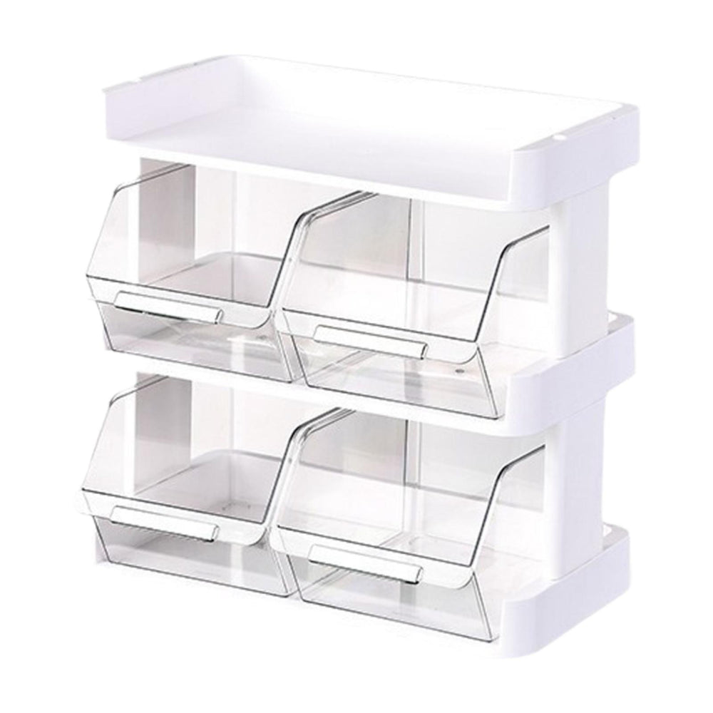 Crofta Tea Storage Box with Dividers Tea Bags Organizer for Desktop Cabinet Bedroom 3 tier