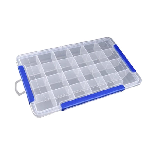 Crofta Clear Organizer Box Multipurpose Portable Container for Art DIY Screws Beads 24 Grid