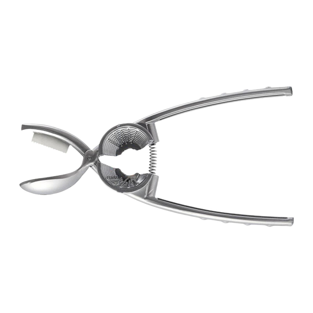 Crofta 2 in 1 Nutcracker Nut Crack Sheller Pliers for Pistachio Almonds Brazil Nuts Argent