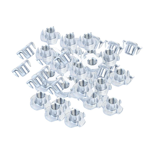 T Nuts Assortment Hardware 4 Prong Nuts for DIY Projects Furniture Cabinetry