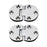 2x Flip Hinges Smooth Folding Table Hinges for Cupboard Wardrobe Butler Tray 5cmx2.95cmx0.4cm