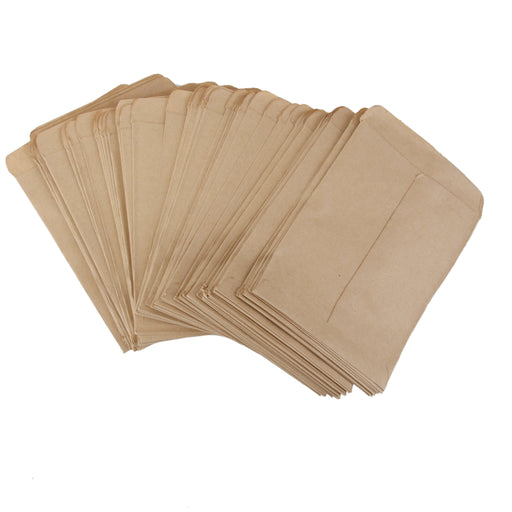 Crofta 100pcs Vintage Kraft Paper Adhesive Bags Hybrid Seed Corn Farm Bag Sack