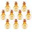 Crofta 10 Glass Cork Bottles Round XO Shape Vial Wishing Bottle DIY Pendants Coffee