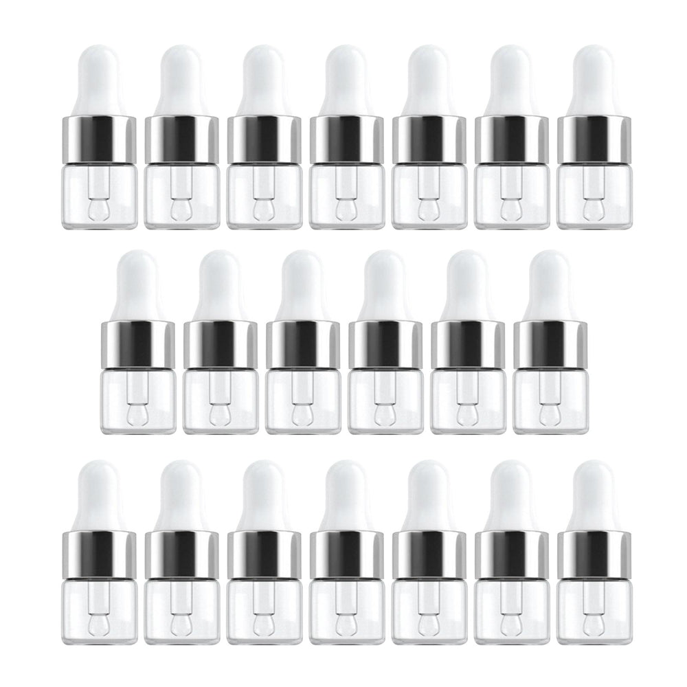 20 x Empty Essential Oil Bottles Refillable Pocket Size for Travel Salon 1ML