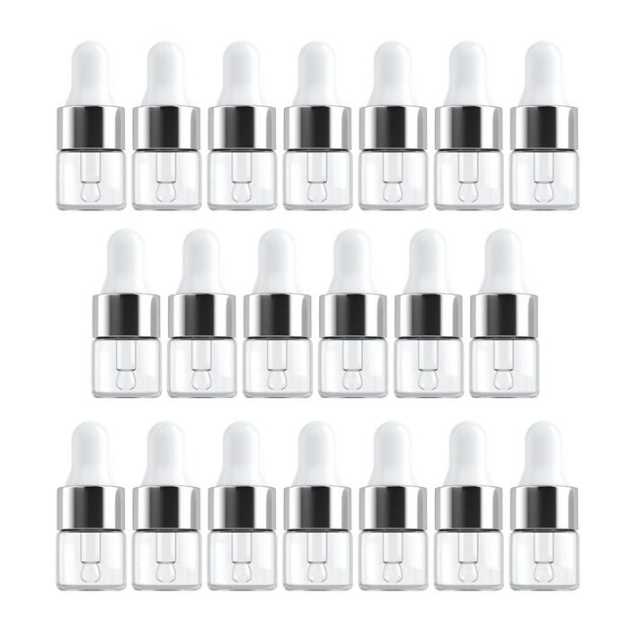 20 x Empty Essential Oil Bottles Refillable Pocket Size for Travel Salon 1ML