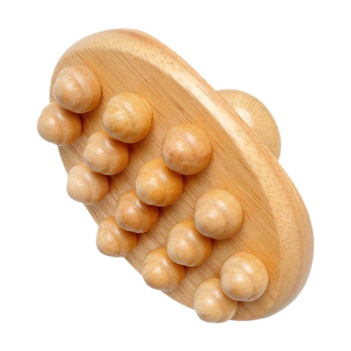 Crofta Wooden Massage Body Brush Manual Handheld Body Massager for Legs Sauna Waist