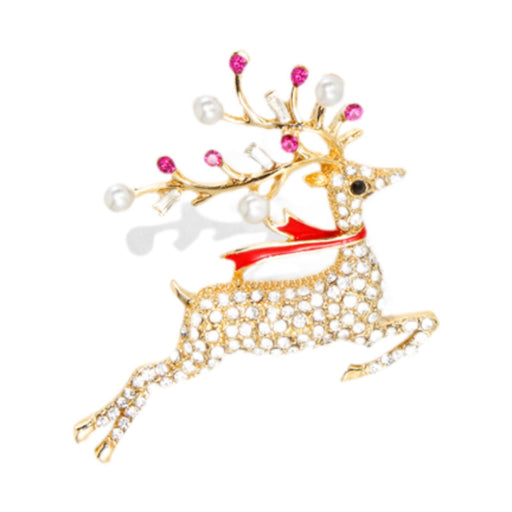 Crofta Christmas Brooch Pin for Daily Wear Fine Workmanship Elegant Xmas Decoration Style C