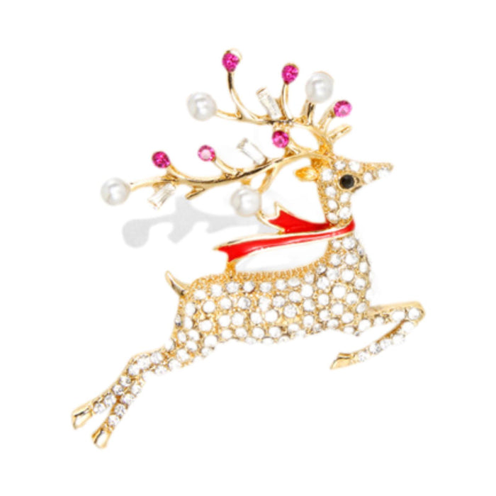 Crofta Christmas Brooch Pin for Daily Wear Fine Workmanship Elegant Xmas Decoration Style C