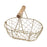 Crofta Wire Egg Basket Retro Rustic Iron Storage Basket for Farmhouse Tabletop Home White