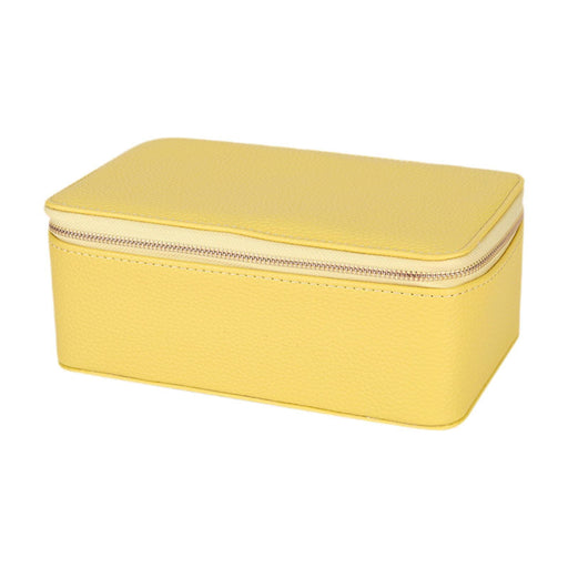 Crofta Jewelry Box Organizer with 12 Bags Gift Jewelry Storage Box for Rings yellow