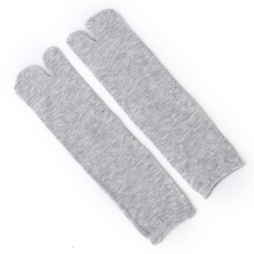 Crofta 1 Pair Elastic 2-Toe Socks Flip Flop Socks Tabi Geta Socks - Melange Grey