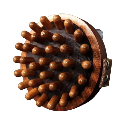 Crofta Wooden Massager Back Muscle Portable Guasha Scraping Brush for Arm Waist Leg 9.5x4.5cm Light Brown