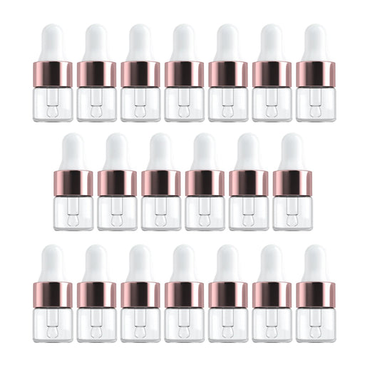 20Pcs Dropper Bottles Squeezable for Cosmetic Packaging Eye Liquid Dropper 1ML