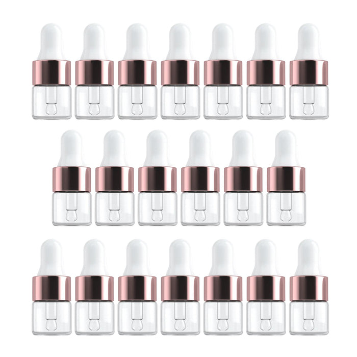 20Pcs Dropper Bottles Squeezable for Cosmetic Packaging Eye Liquid Dropper 1ML