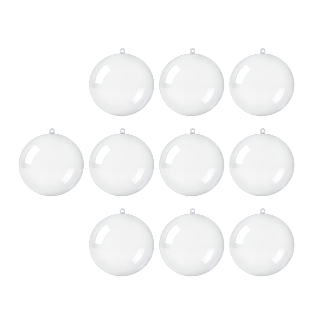 Crofta 10x Christmas Clear Balls Filling DIY Crafts for Wedding Baby Shower Holiday 10 cm Dia