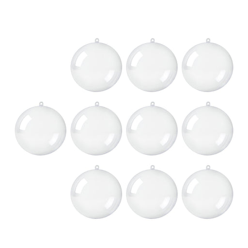 Crofta 10x Christmas Clear Balls Filling DIY Crafts for Wedding Baby Shower Holiday 10 cm Dia