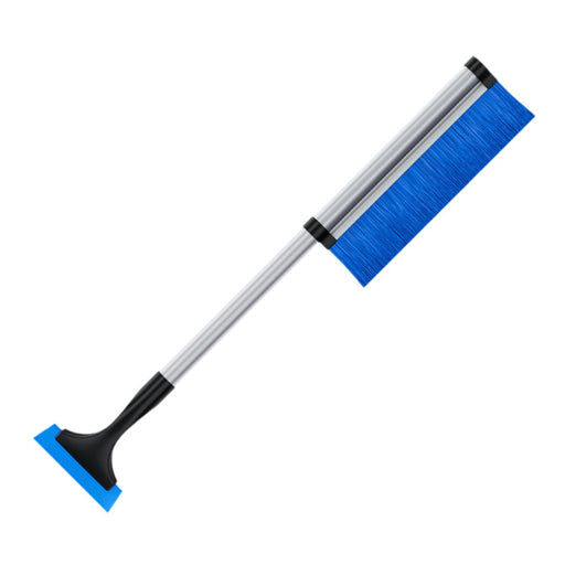 Crofta Generic Snow Brush Telescoping Auto Snow Removal Multifunctional Ice Scraper Blue