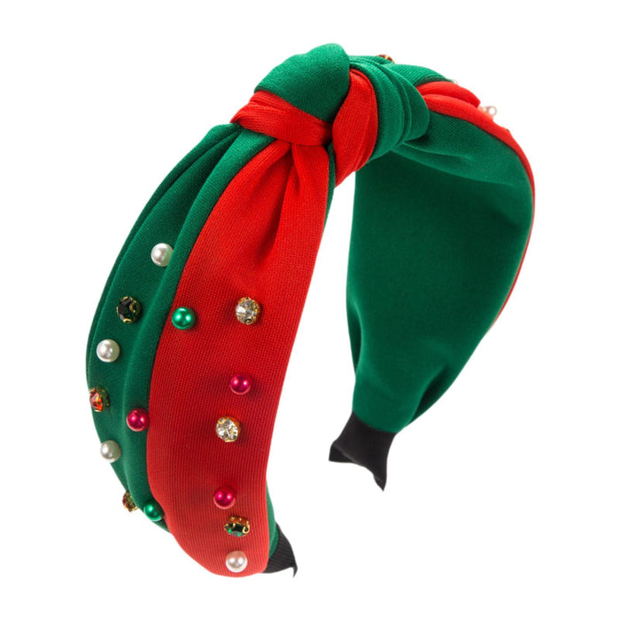 Crofta Xmas Hair Band Favors Photo Christmas Headband for Women Ladies Girls green  red