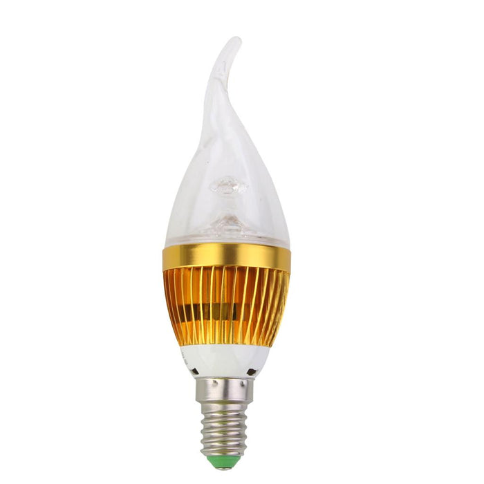 110V Dimmable E14 3W Warm White LED Candlelight Flame Bulb Light Lamp 2700K