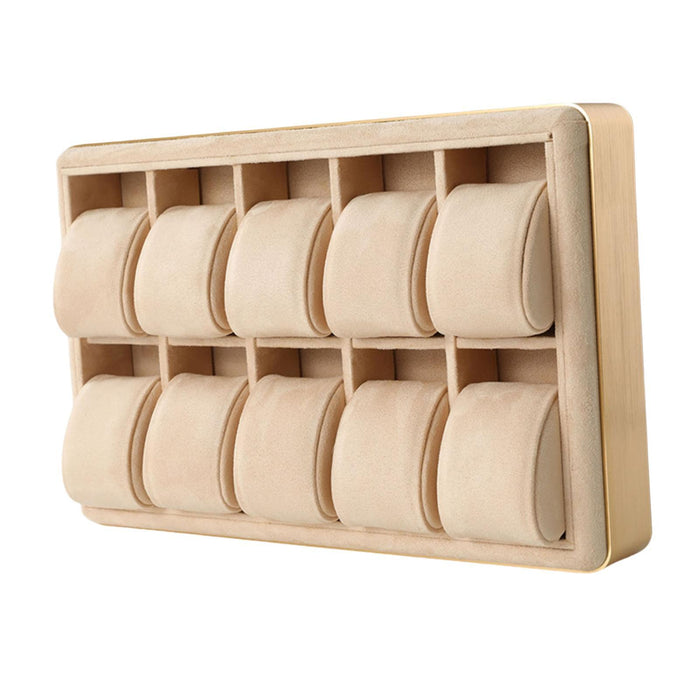 Crofta Watch Display Tray Versatile Watch Drawer Organizer for Office Gift Home Use Khaki