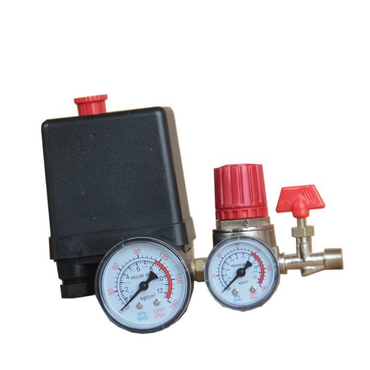 Crofta Air Compressor Control Valve Easy to Install 90-120PSI Regulator with Gauges