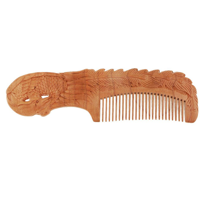 Crofta Wooden Hair Comb Walnut Anti-Static Massage Care Comb Hair Styling Tool A