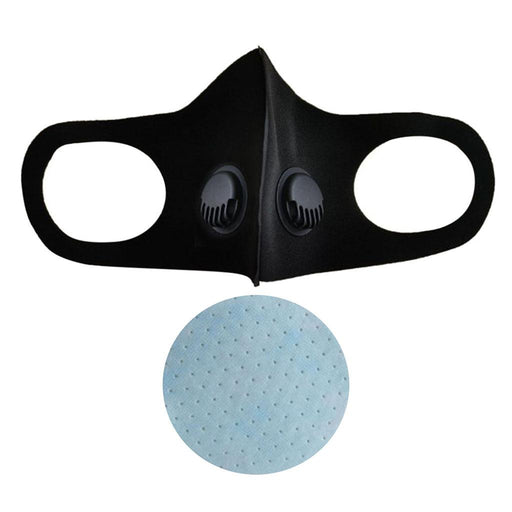 Crofta PM 2.5 Air Valve Anti-pollution Anti-fog Dust Reusable Mask Double Air Valve