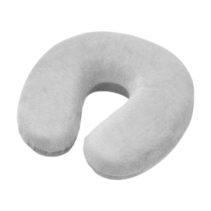 Crofta Travel Pillow Lightweight Soft Neck Support Pillow for Car Train Backpacking Light Gray