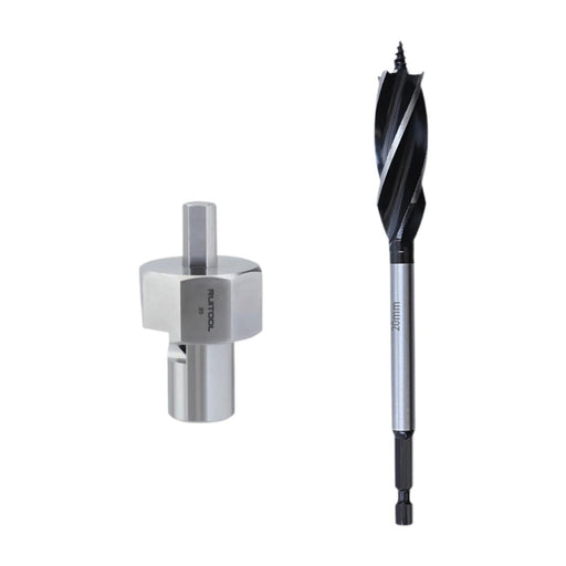 Crofta 20mm Dog Hole Chamfer Reamer with Drill Bit Sturdy Polished Woodworking Tool