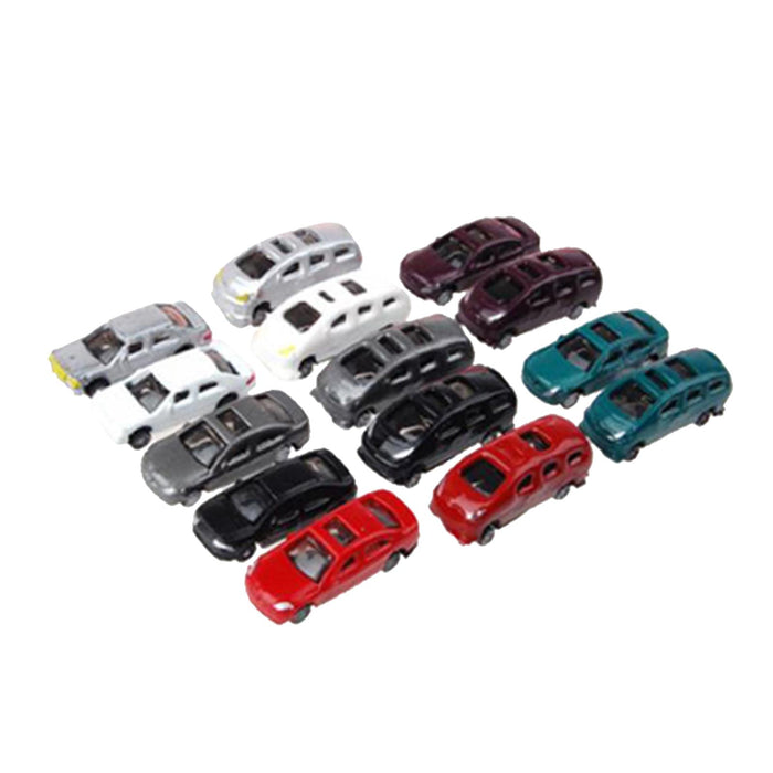 Crofta 100pcs Painted Model Cars Building Train Layout Scale N Z (1 to 200) C200-4