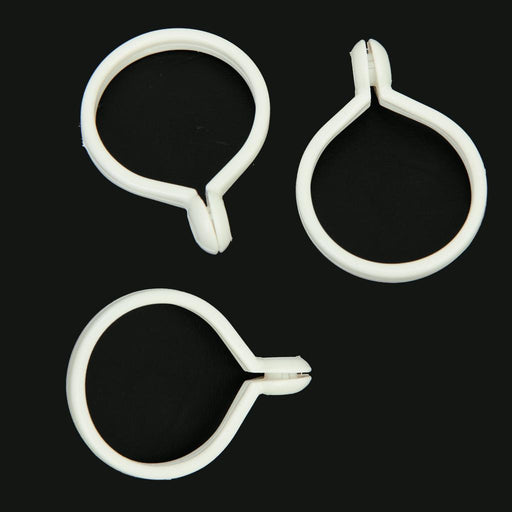 Crofta 10pcs Curtain Rod Rings with Eyelet White