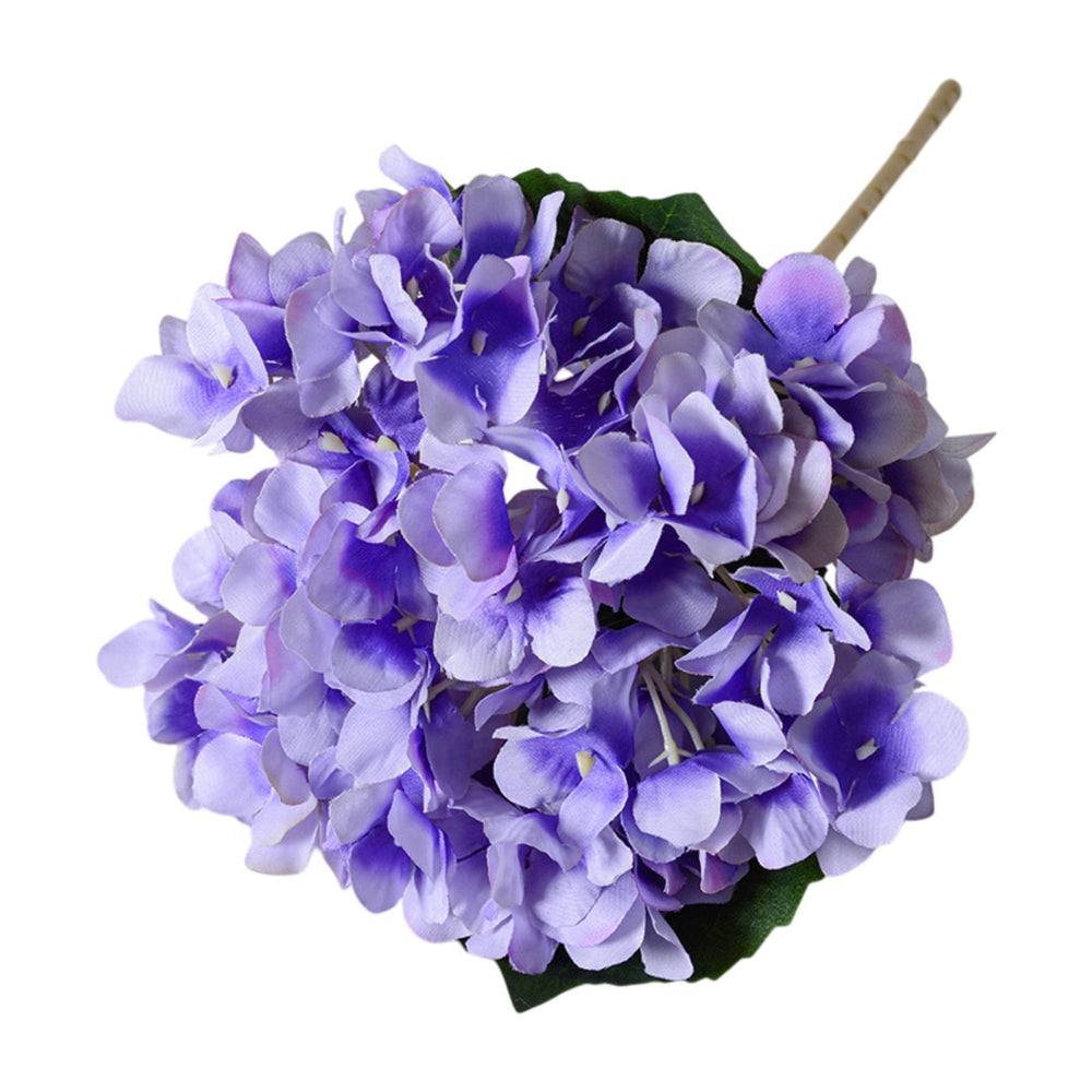 Crofta 17.7inch Silk Cloth Fake Hydrangea Flower Floral Arrangement for Restaurants Light Purple