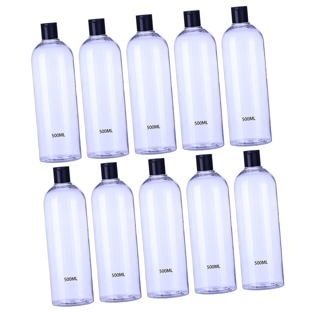 Crofta 10Pcs Empty Bottles Stylish Shampoo Bottle for Countertop Hotel Laundry Room 500ml