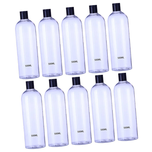 Crofta 10Pcs Empty Bottles Stylish Shampoo Bottle for Countertop Hotel Laundry Room 500ml