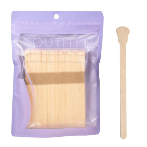 Crofta 100 Pcs Wooden Hair Removal Sticks Wax Applicator Waxing Beans Spatulas