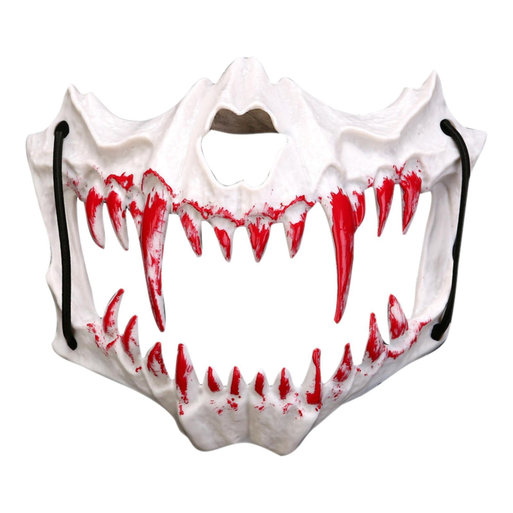 Halloween Mask Animal Skeleton Scary Mask for Night Club Carnival for Adults White