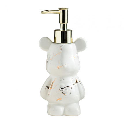 Soap Dispenser Cute Bear Shaped Dish Soap Dispenser for Office Tabletop Home White