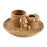 Crofta Incense Holder Decoration Cat Candle Holder for Office Tea Living Room Brown Spots