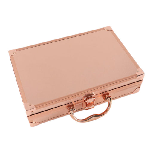 Crofta Aluminum Alloy Tool Case Ear Cleaning Tool Box Metal for Outdoor Travel Trip Rose Gold