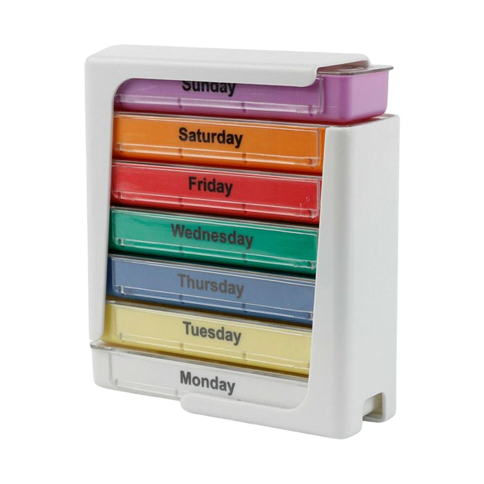 Weekly 7 Days Pill Box Organiser 4 Times A Day for Elderly Pills Supplements