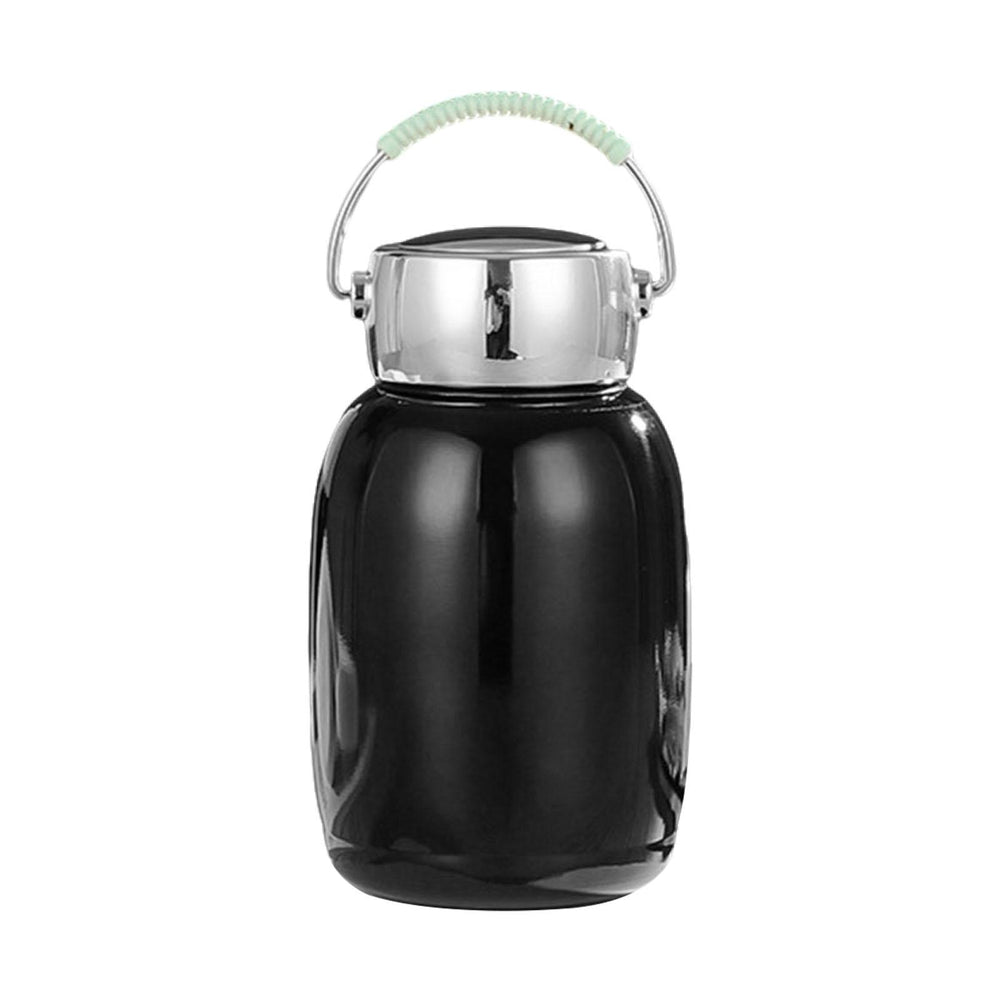 Thermal Water Bottle Gift Portable Small Travel Mug for Fitness Home Camping Black