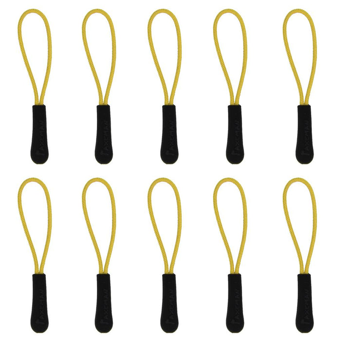 Crofta 10Pcs Zipper Pull Cord Zip Puller Zip Fastener Zip Slider Replacement Yellow