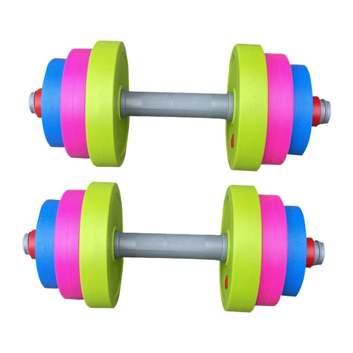 Crofta 2 Pieces Kids Toys Dumbbells Playset Kids Workout Equipment Set for Home Use Handle 12 cm