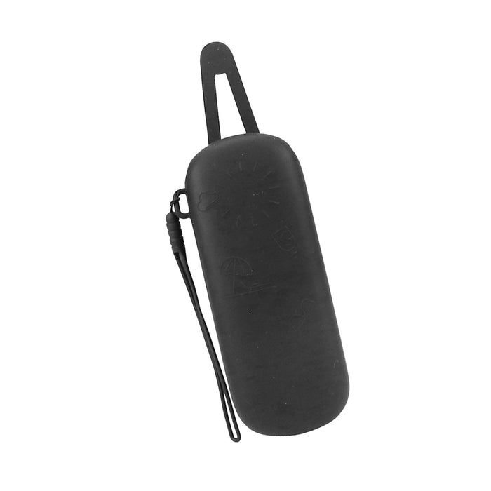 Crofta Makeup Brush Pouch Portable Silicone Eyeglasses Case for Travelling Bathroom Black