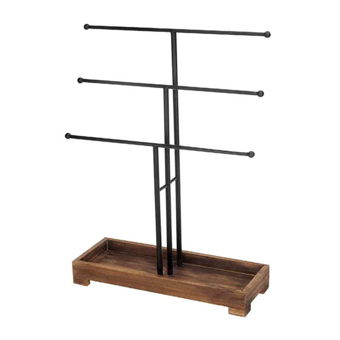 Crofta Jewelry Organizer Stand Metal Jewelry Display Stand for Tabletop Home Stores