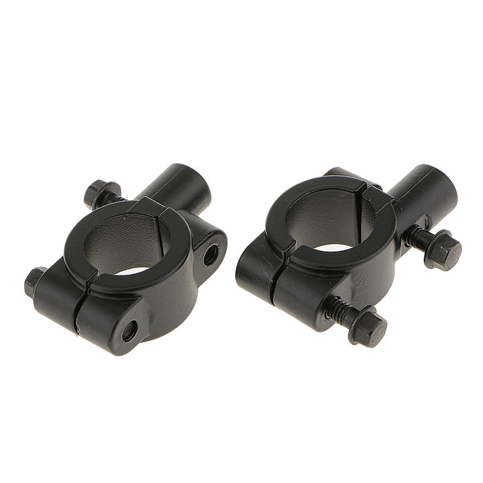 Crofta 1 Pair 10mm Motorcycle Bike Handlebar Mirror Clamp Mounting Bracket black